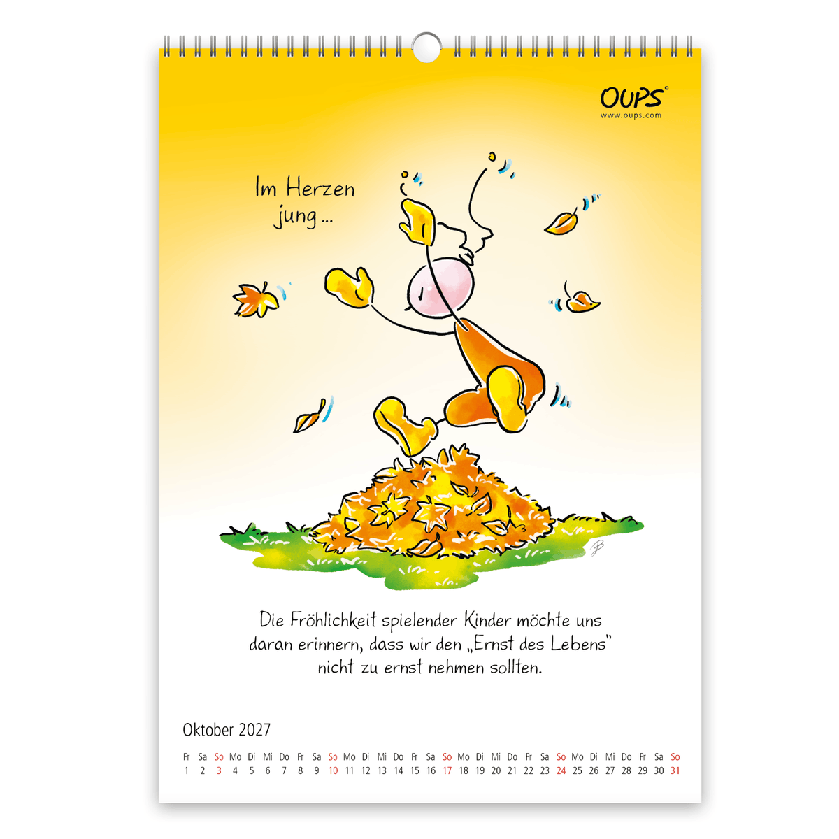 Oups-Wandkalender 2027 – Mit Freude und Zuversicht durchs neue Jahr