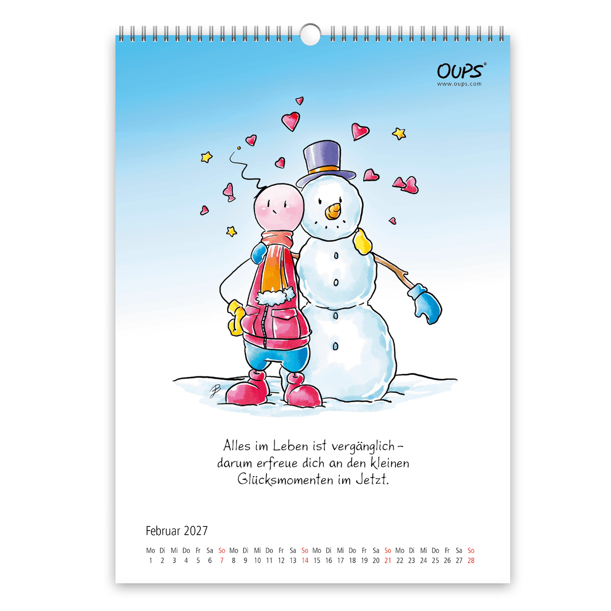 Oups-Wandkalender 2027 – Mit Freude und Zuversicht durchs neue Jahr