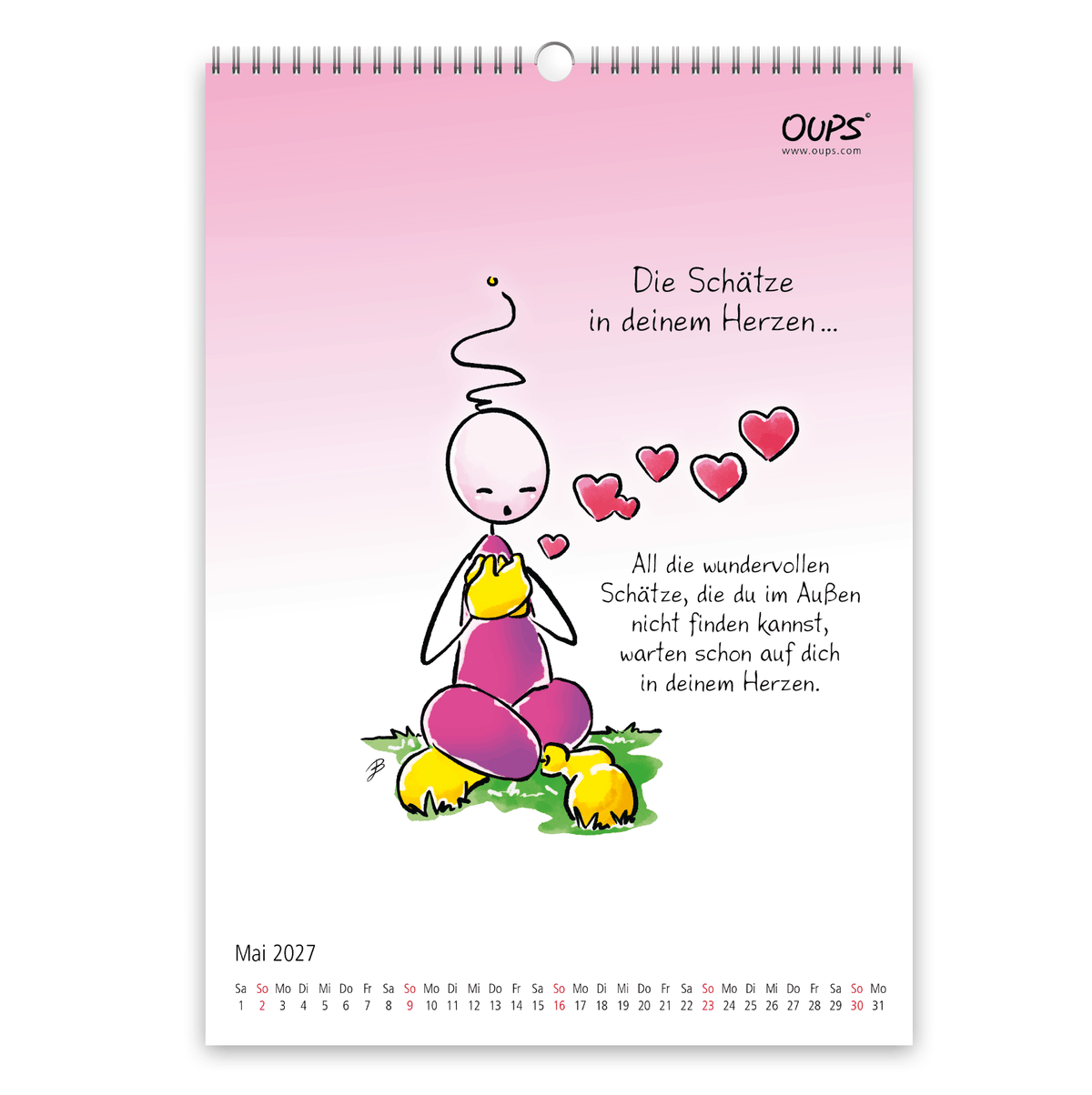 Oups-Wandkalender 2027 – Mit Freude und Zuversicht durchs neue Jahr