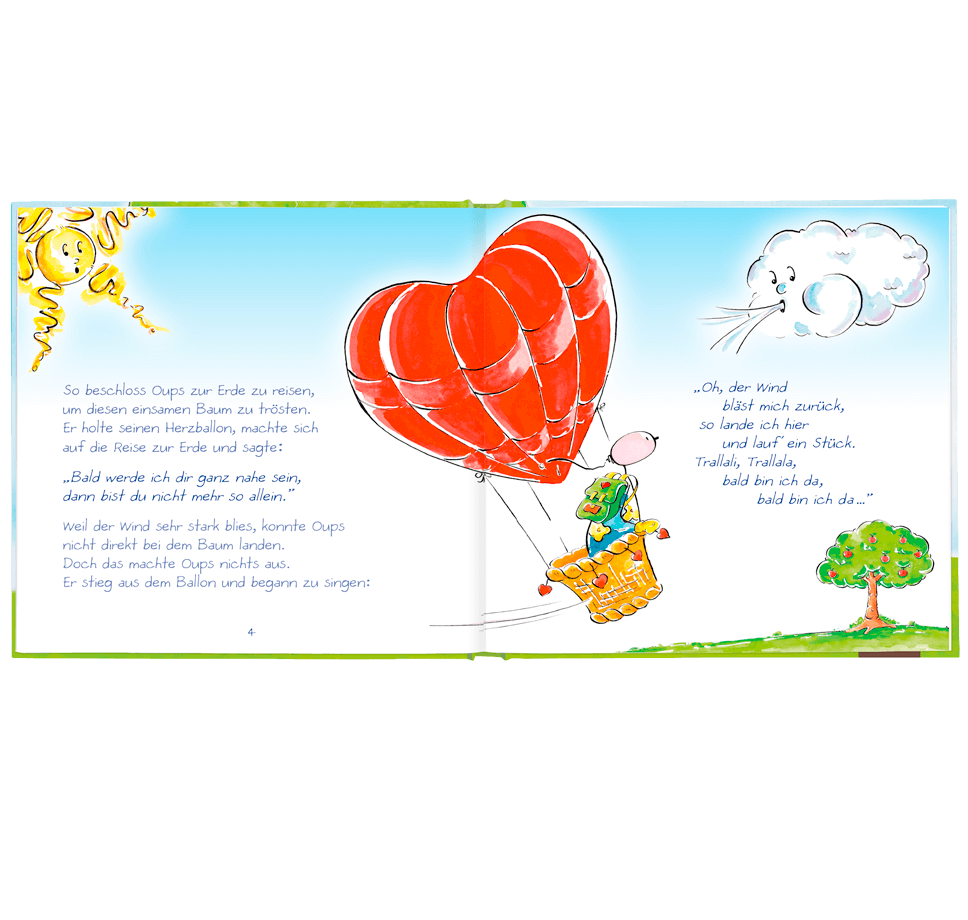 Oups Kinderbuch - Oups und sein Freund der Baum - Oups