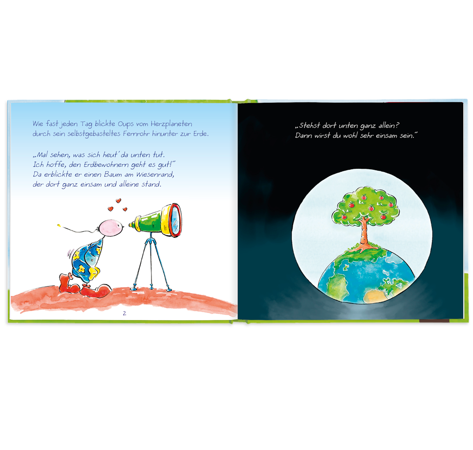 Oups Kinderbuch - Oups und sein Freund der Baum - Oups
