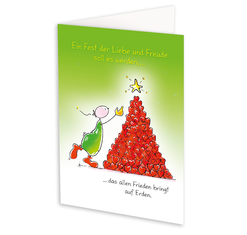 Oups Klappkarte Weihnachten - Ein Fest der Liebe und Freude soll es werden, … - Oups