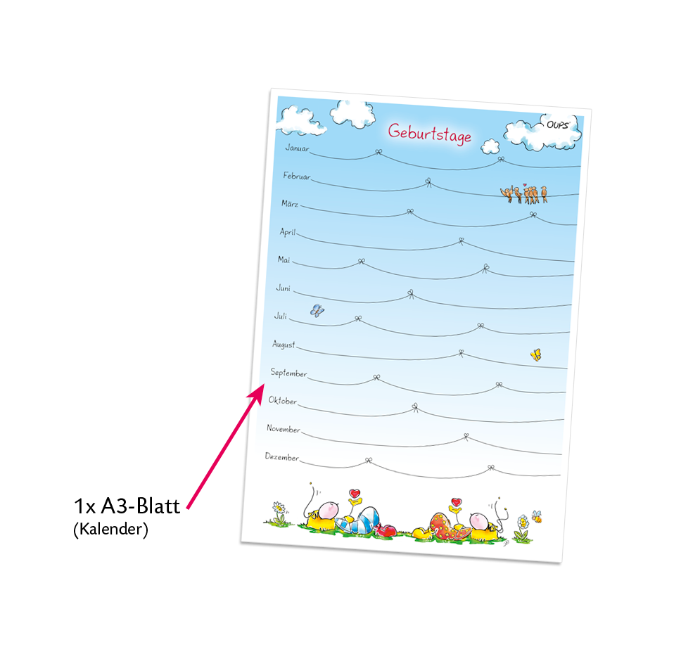 Oups-Wimpel-Geburtstagskalender