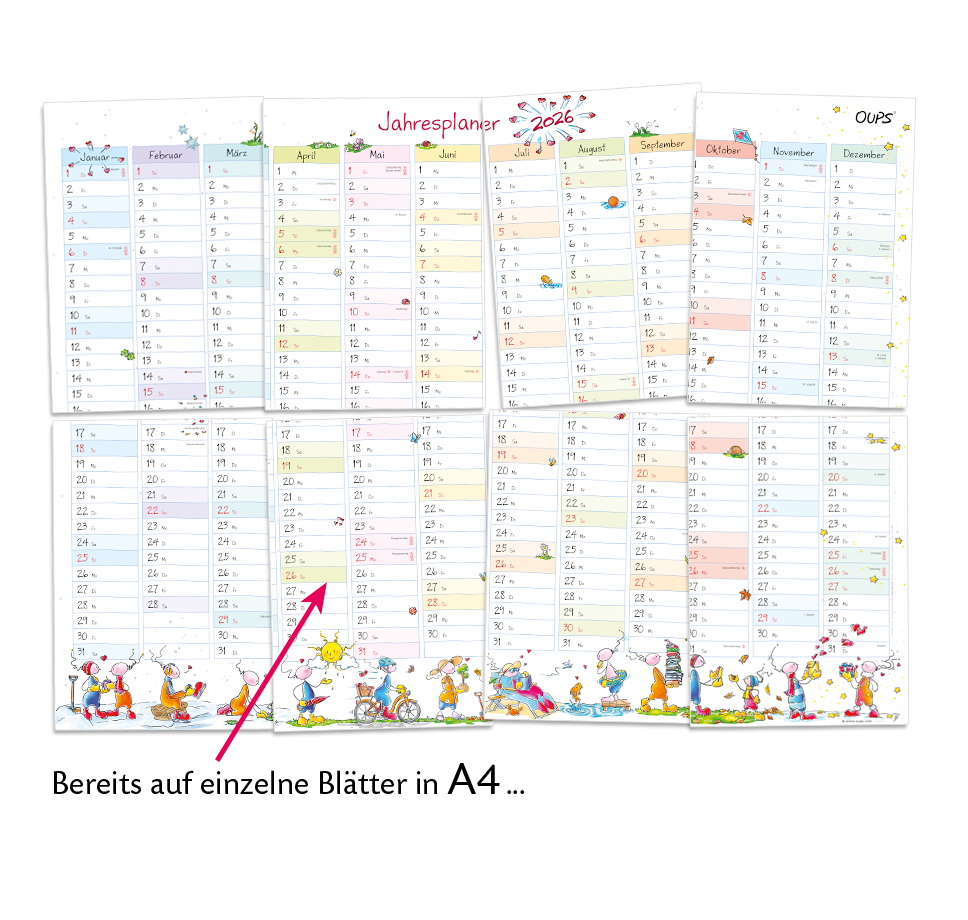 Oups - Jahresplaner 2026 - Oups