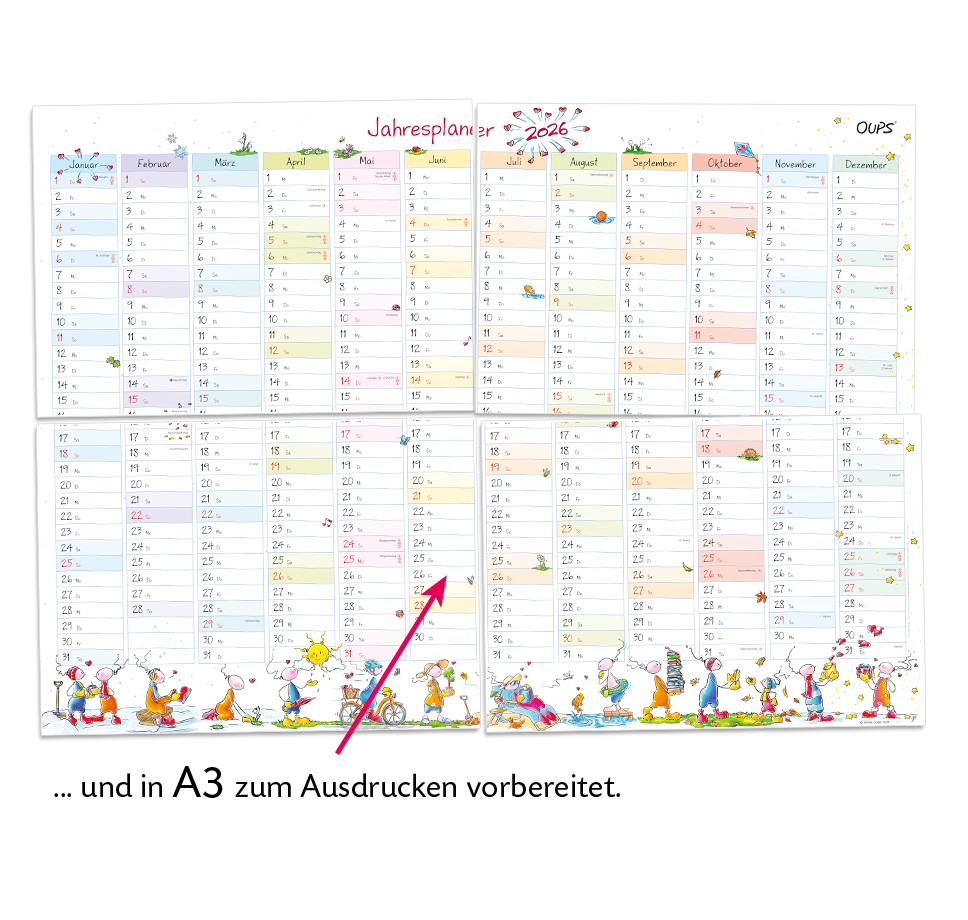Oups - Jahresplaner 2026 - Oups