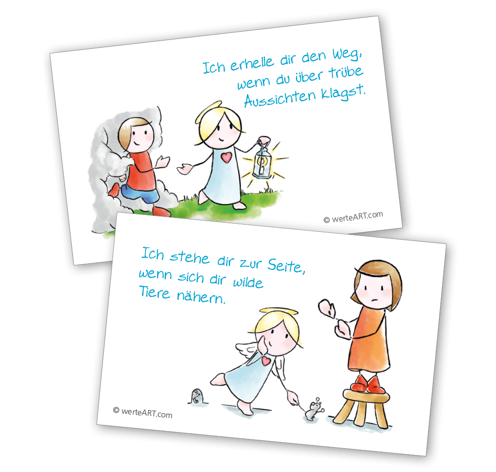 Engel Kärtchenbox - Ich pass´ auf dich auf! - Oups