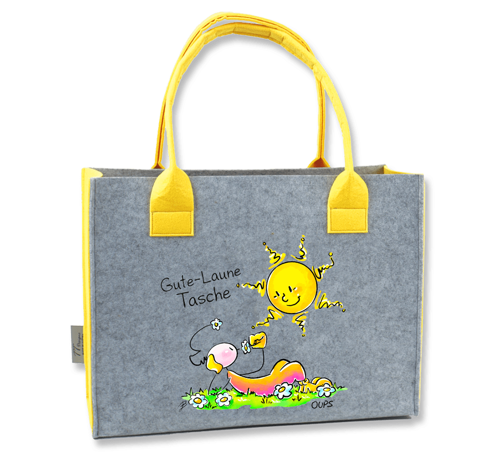 Oups Filz Taschen - Gute Laune Tasche - Oups