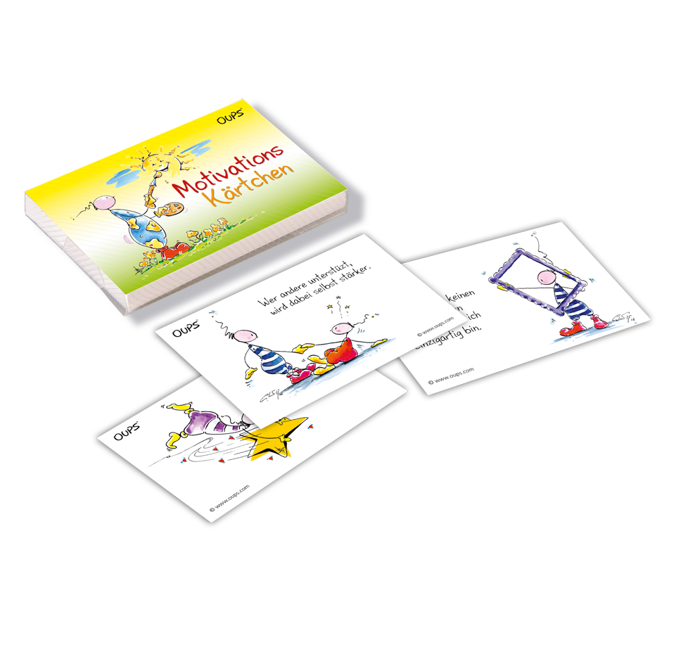 OUPS Kärtchenbox - Motivations-Kärtchen - Oups