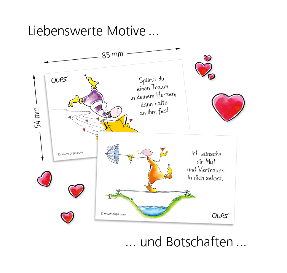 OUPS Kärtchenbox - Motivations-Kärtchen - Oups