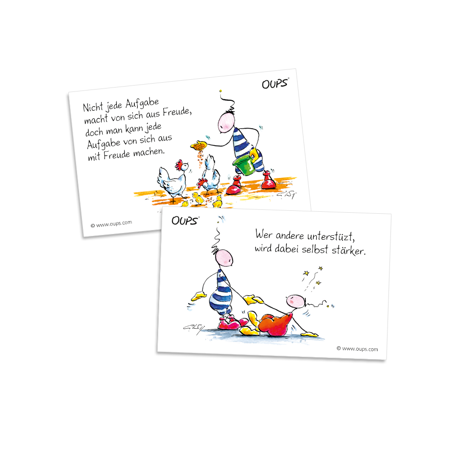 OUPS Kärtchenbox - Motivations-Kärtchen - Oups