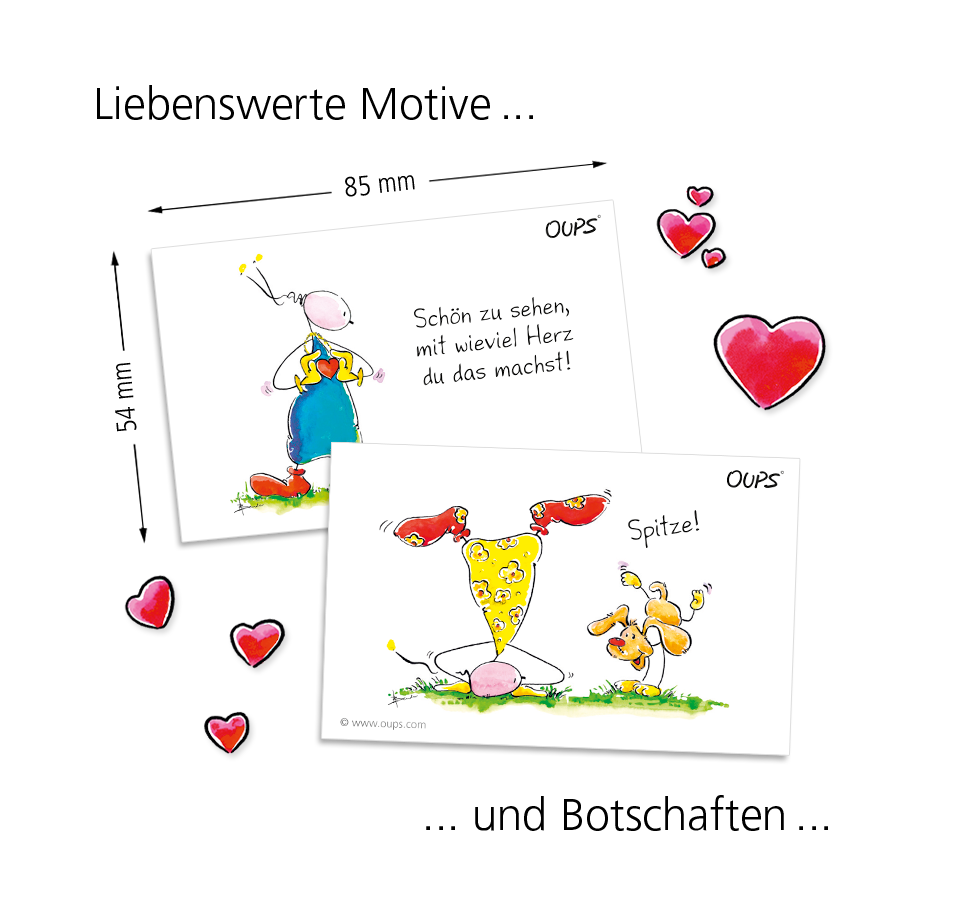 Oups Kärtchenbox - Lob Kärtchen - Oups