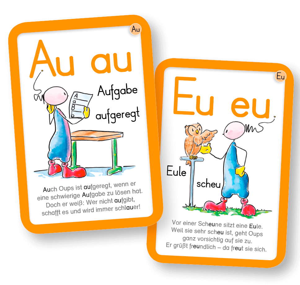 OUPS Buchstabenkarten - Buchstaben lernen mit Oups - Oups