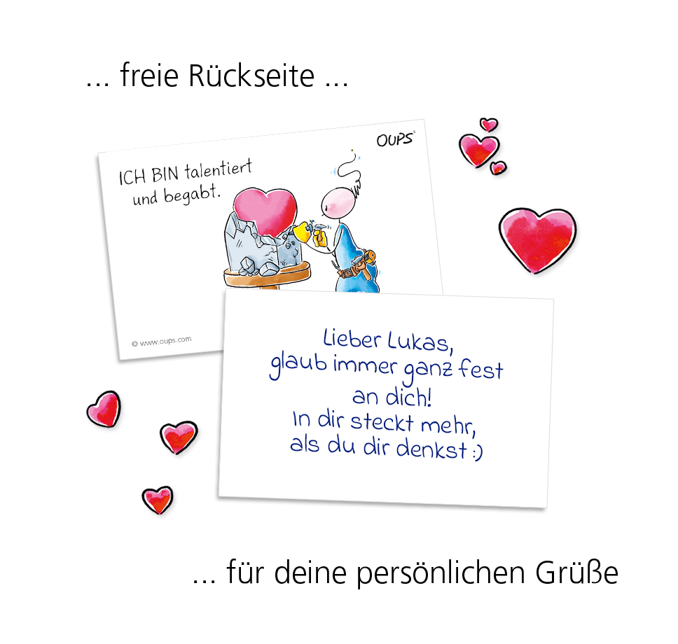 Oups Kärtchenbox - ICH BIN Kärtchen - Oups
