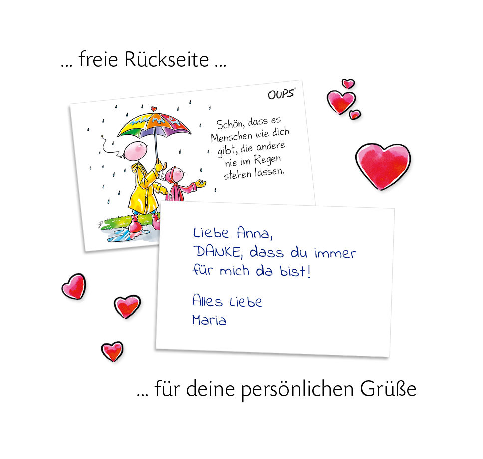 Oups Kärtchenbox - Für liebe Menschen - Oups