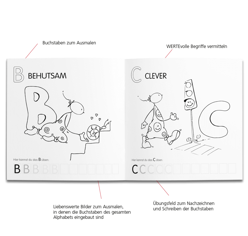 OUPS Malbuch - Werte-Alphabet - Oups