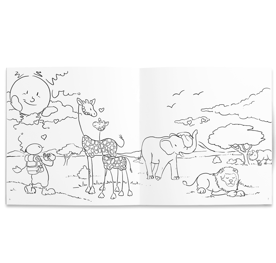 Oups Malbuch - Reise in die Welt der Tiere - Oups