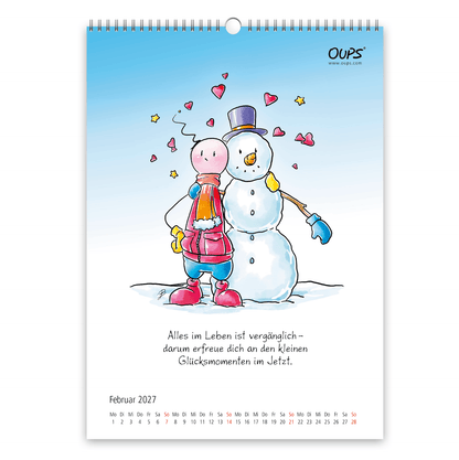 Oups-Wandkalender 2027 – Mit Freude und Zuversicht durchs neue Jahr