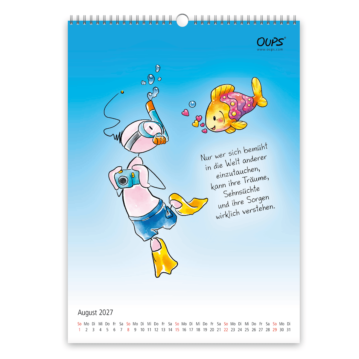 Oups-Wandkalender 2027 – Mit Freude und Zuversicht durchs neue Jahr