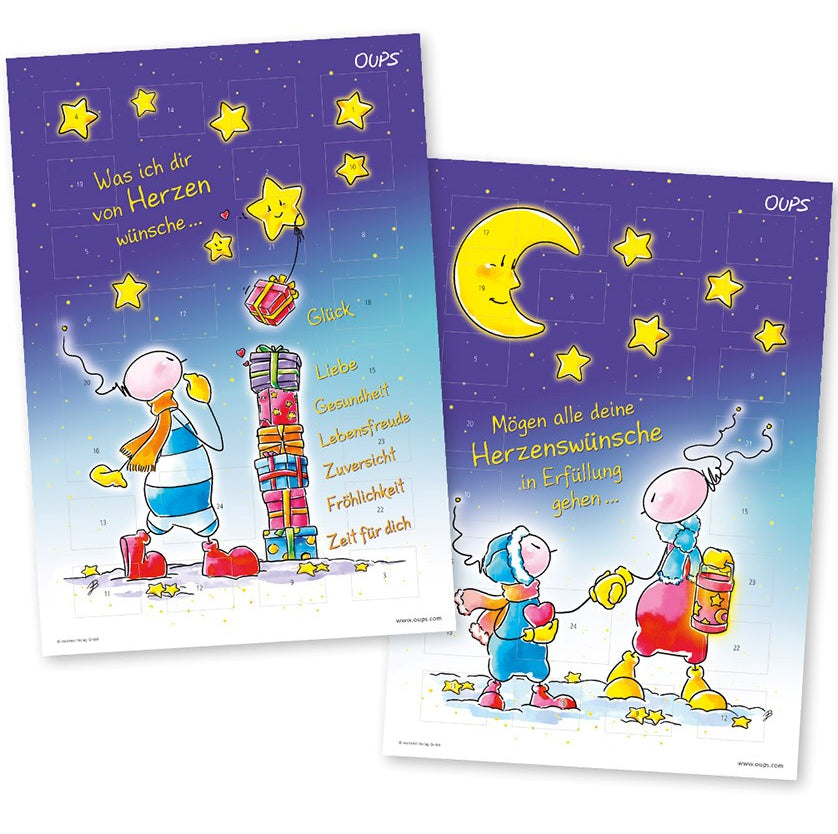 Oups Adventkalender 2er-Set „Freude zum Teilen“