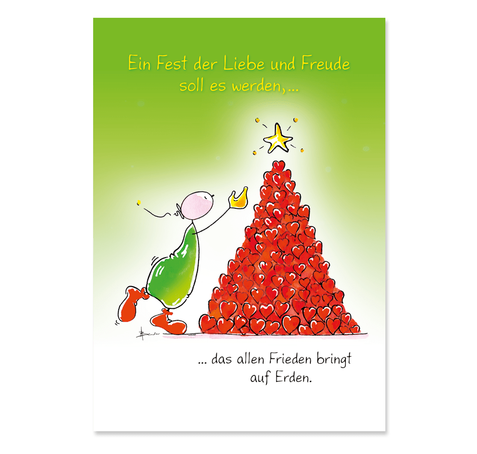 Oups Klappkarte Weihnachten - Ein Fest der Liebe und Freude soll es werden, … - Oups