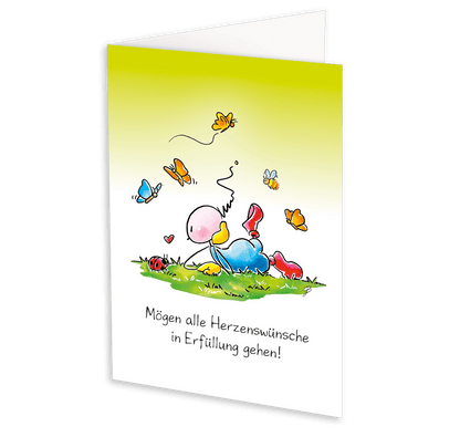Oups Klappkarte - Mögen alle Herzenswünsche in Erfüllung gehen! - Oups