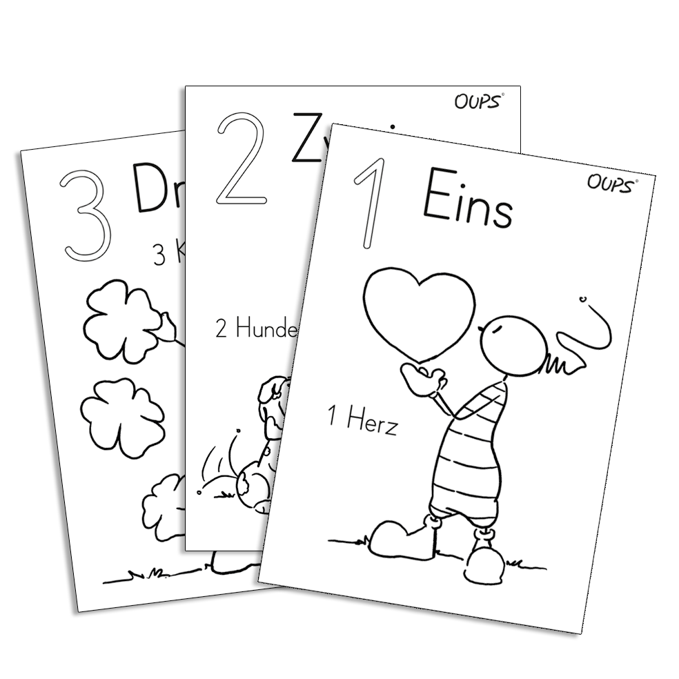 Oups - Malblätter Kindergarten ABC-123