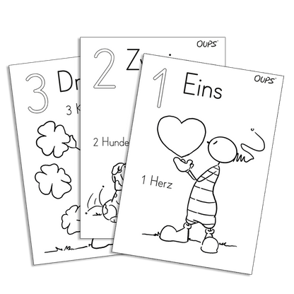 Oups - Malblätter Kindergarten ABC-123