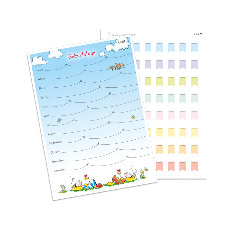 Oups-Wimpel-Geburtstagskalender