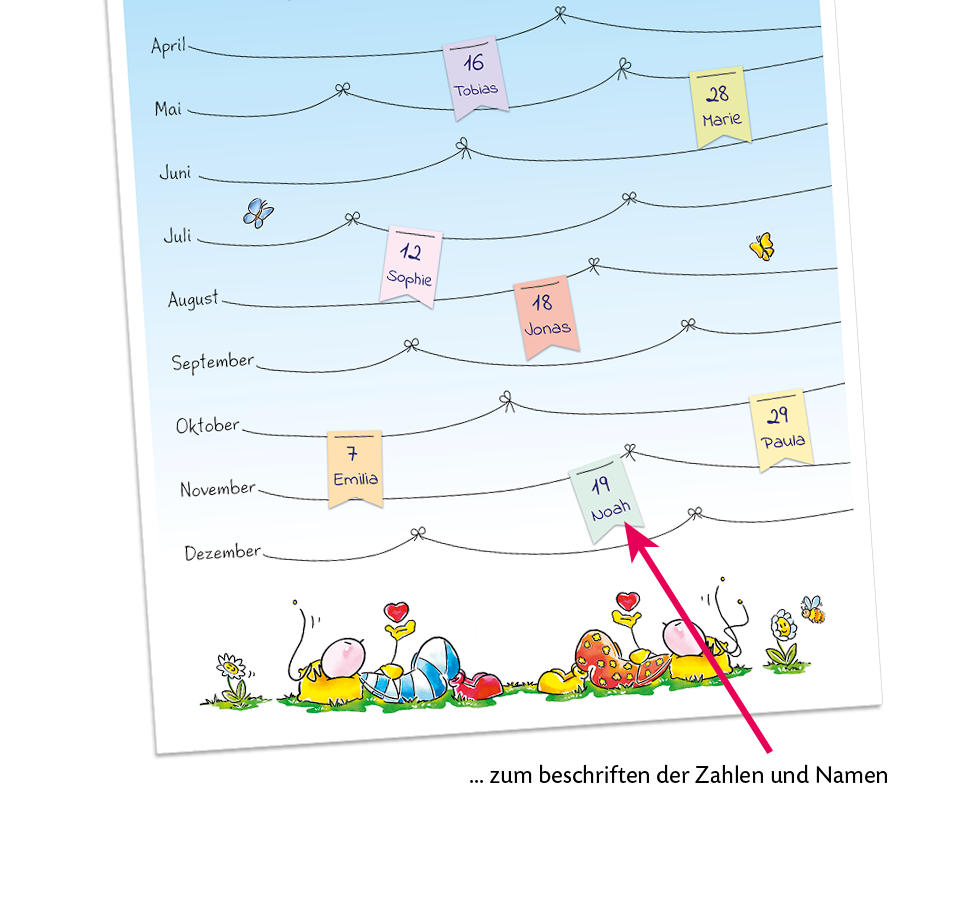 Oups-Wimpel-Geburtstagskalender