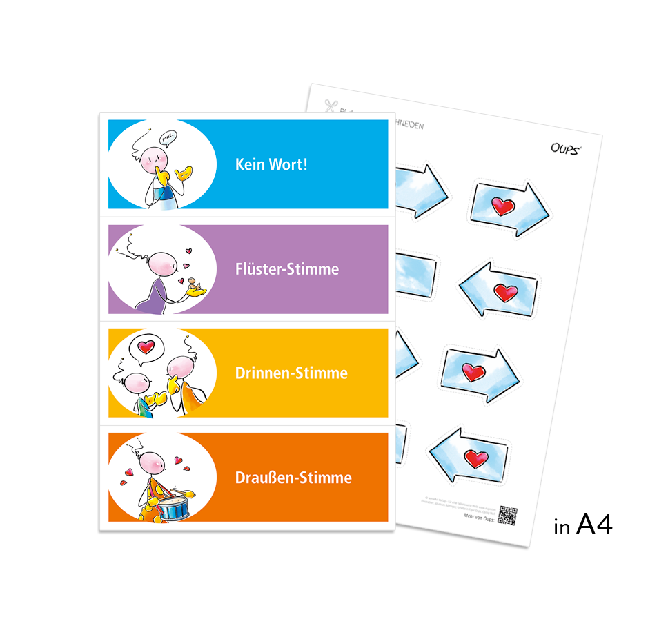 Oups Arbeits-Lautstärke-Schilder