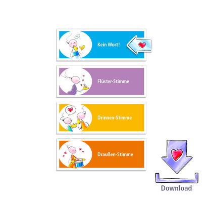 Oups Arbeits-Lautstärke-Schilder
