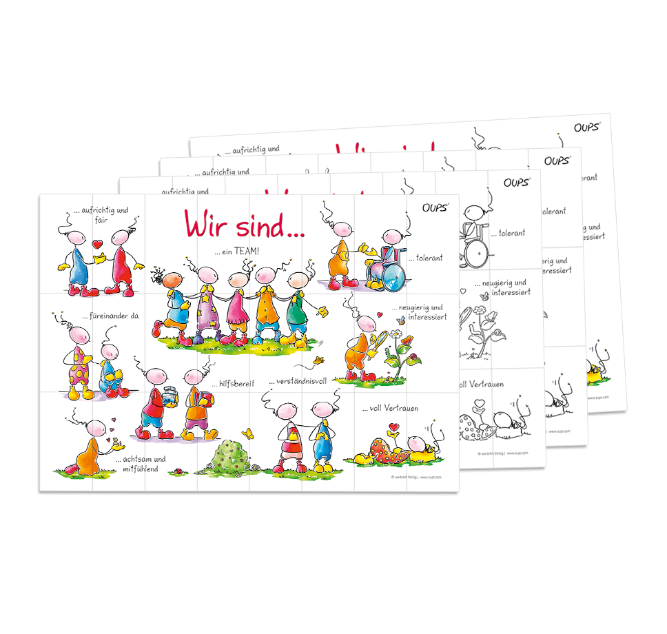 Oups-Poster-Puzzles - Gemeinschaft stärken