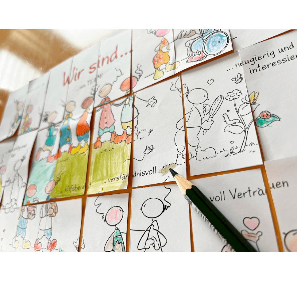 Oups-Poster-Puzzles - Gemeinschaft stärken