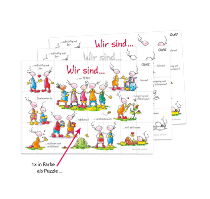 Oups-Poster-Puzzles - Gemeinschaft stärken