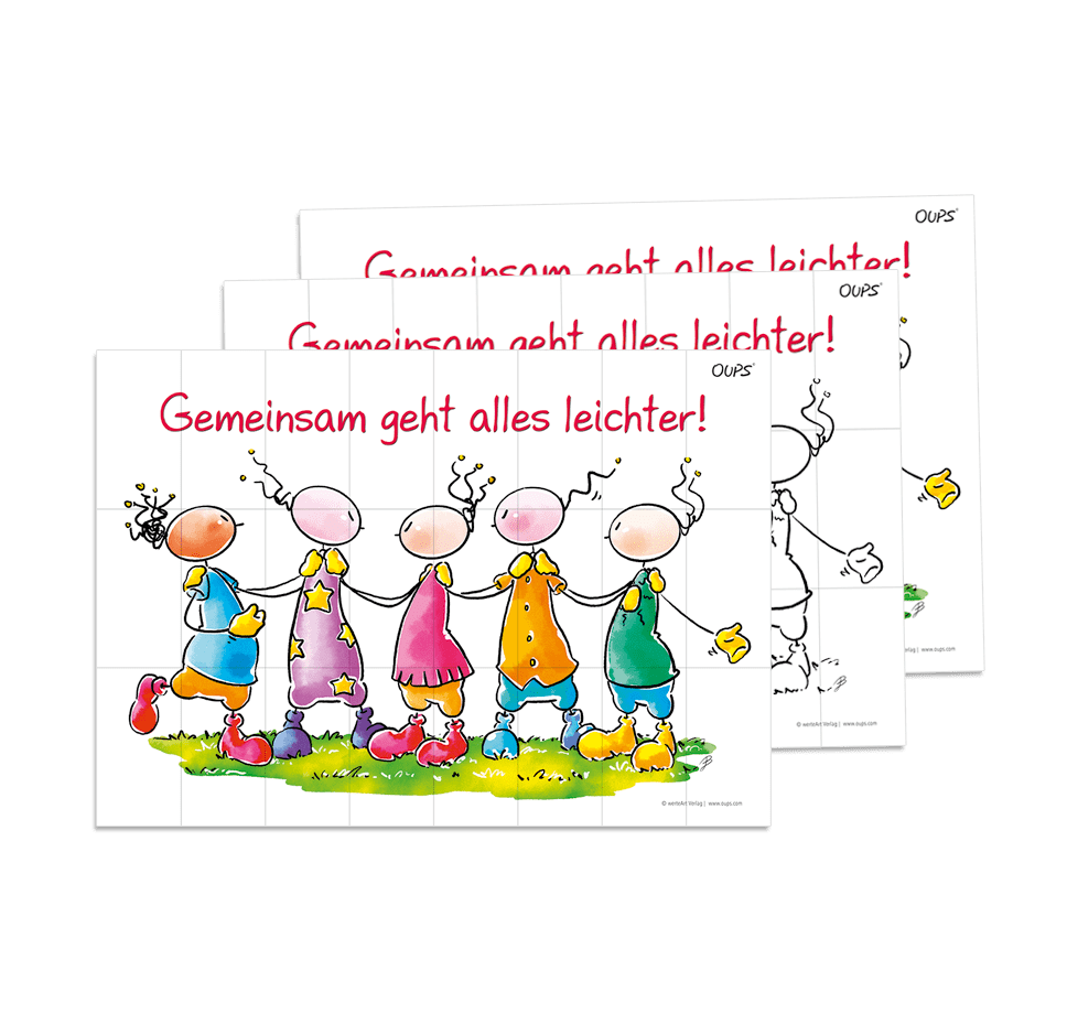 Oups-Poster-Puzzles - Gemeinschaft stärken