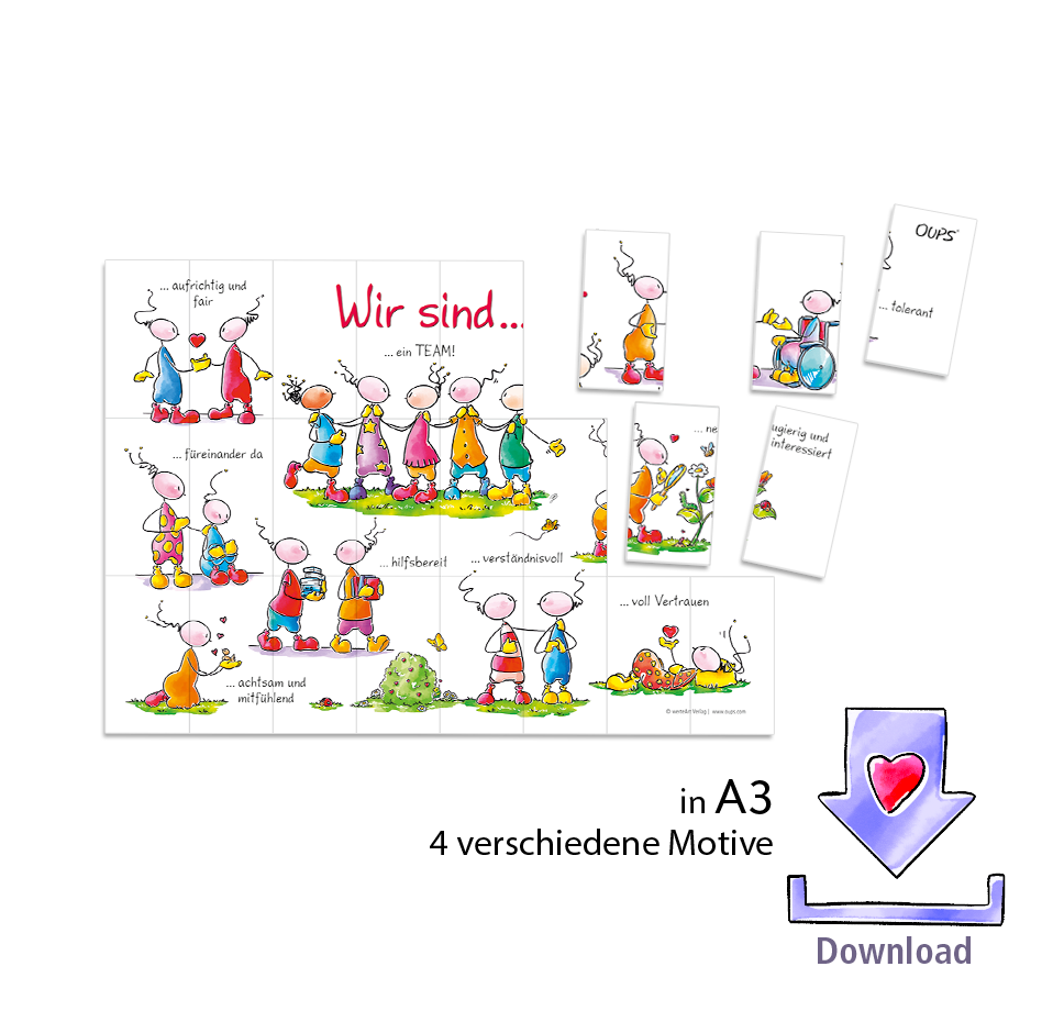 Oups-Poster-Puzzles - Gemeinschaft stärken