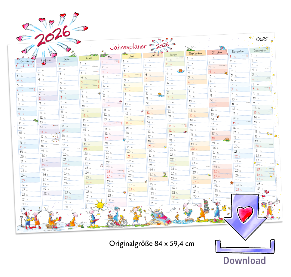 Oups - Jahresplaner 2026 - Oups