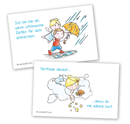 Engel Kärtchenbox - Ich pass´ auf dich auf! - Oups