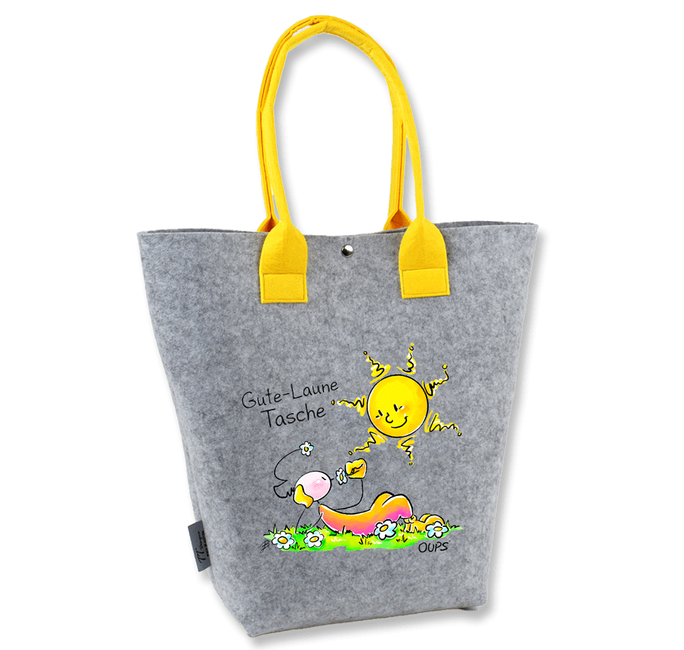 Oups Filz Shopper - Gute Laune Taschen