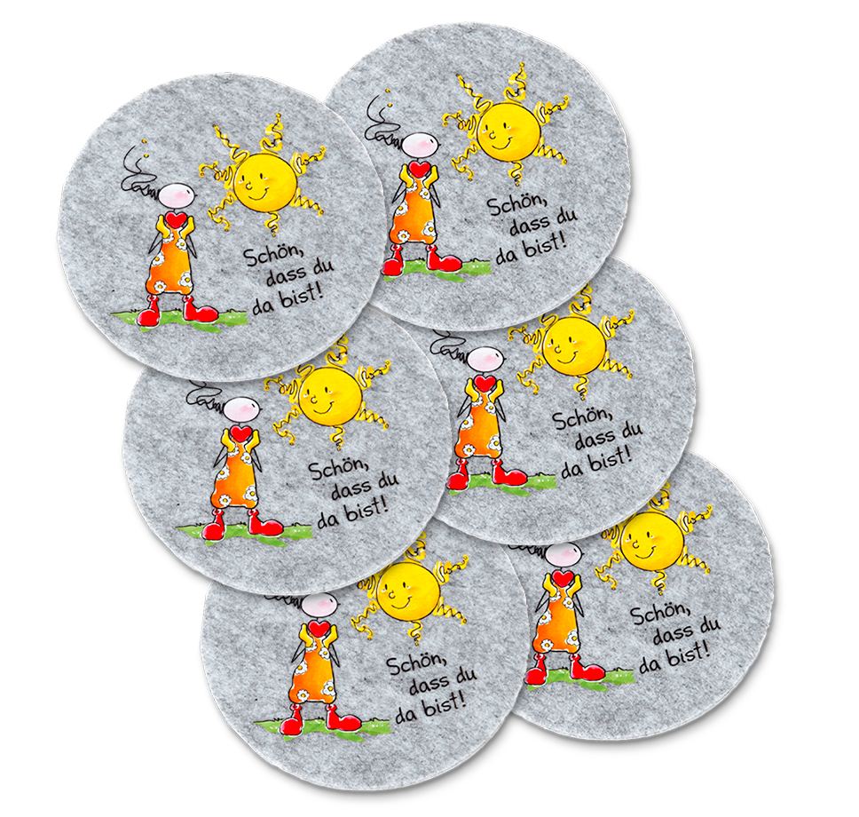 Oups Filz Untersetzer - Schön, dass du da bist! - Oups