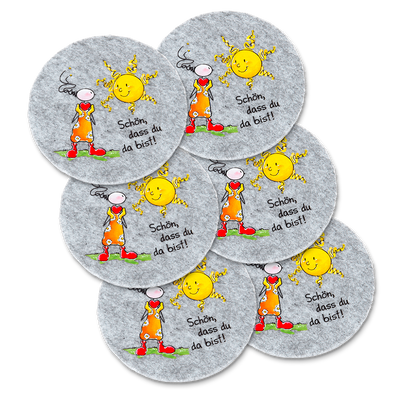 Oups Filz Untersetzer - Schön, dass du da bist! - Oups