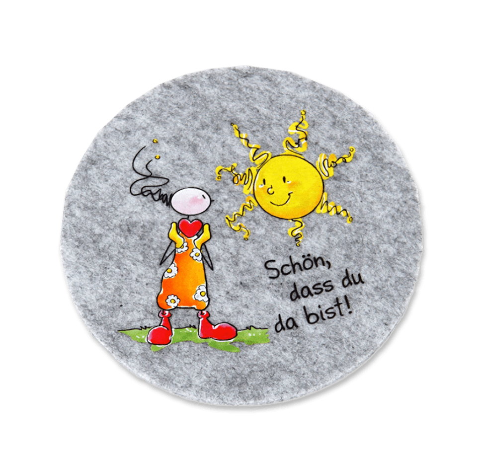 Oups Filz Untersetzer - Schön, dass du da bist! - Oups