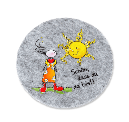 Oups Filz Untersetzer - Schön, dass du da bist! - Oups