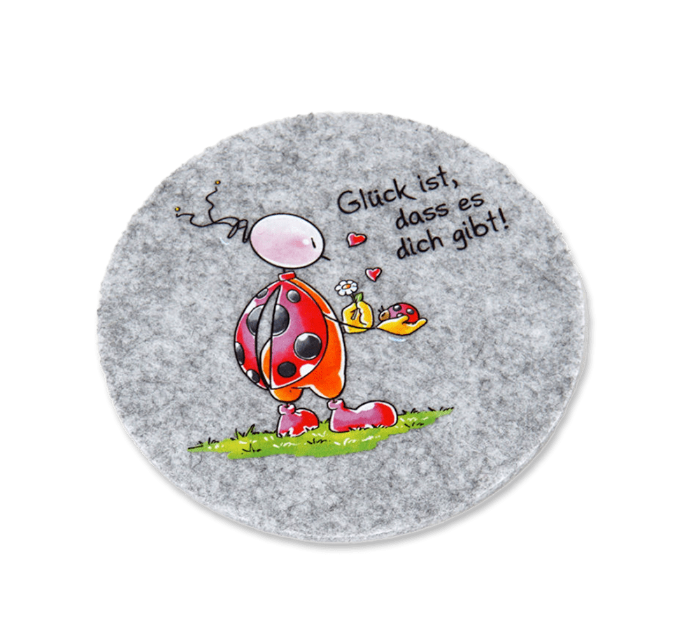 Oups Filz Untersetzer - Glück, ist dass es dich gibt - Oups