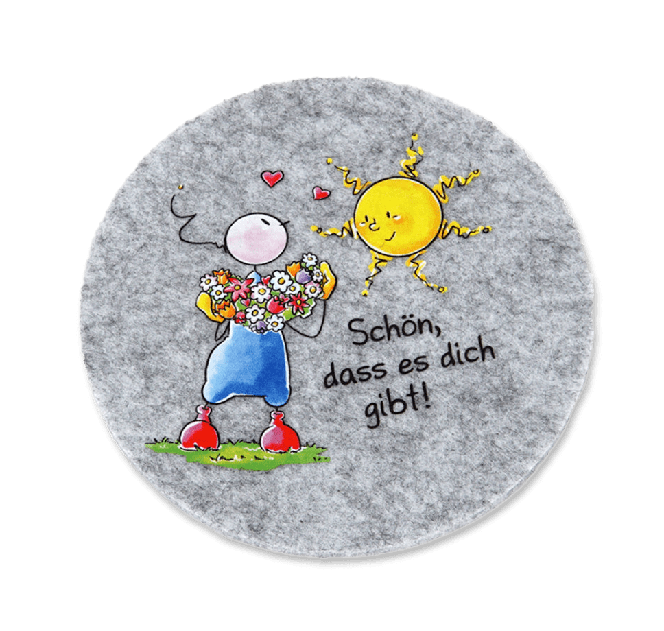 Oups Filz Untersetzer - Schön, dass es dich gibt! - Oups