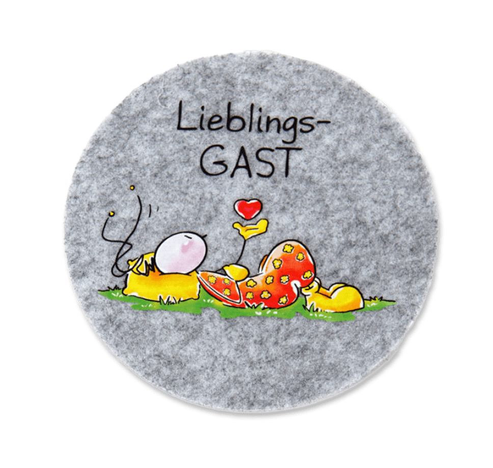 Oups Filz Untersetzer - Lieblingsgast - Oups