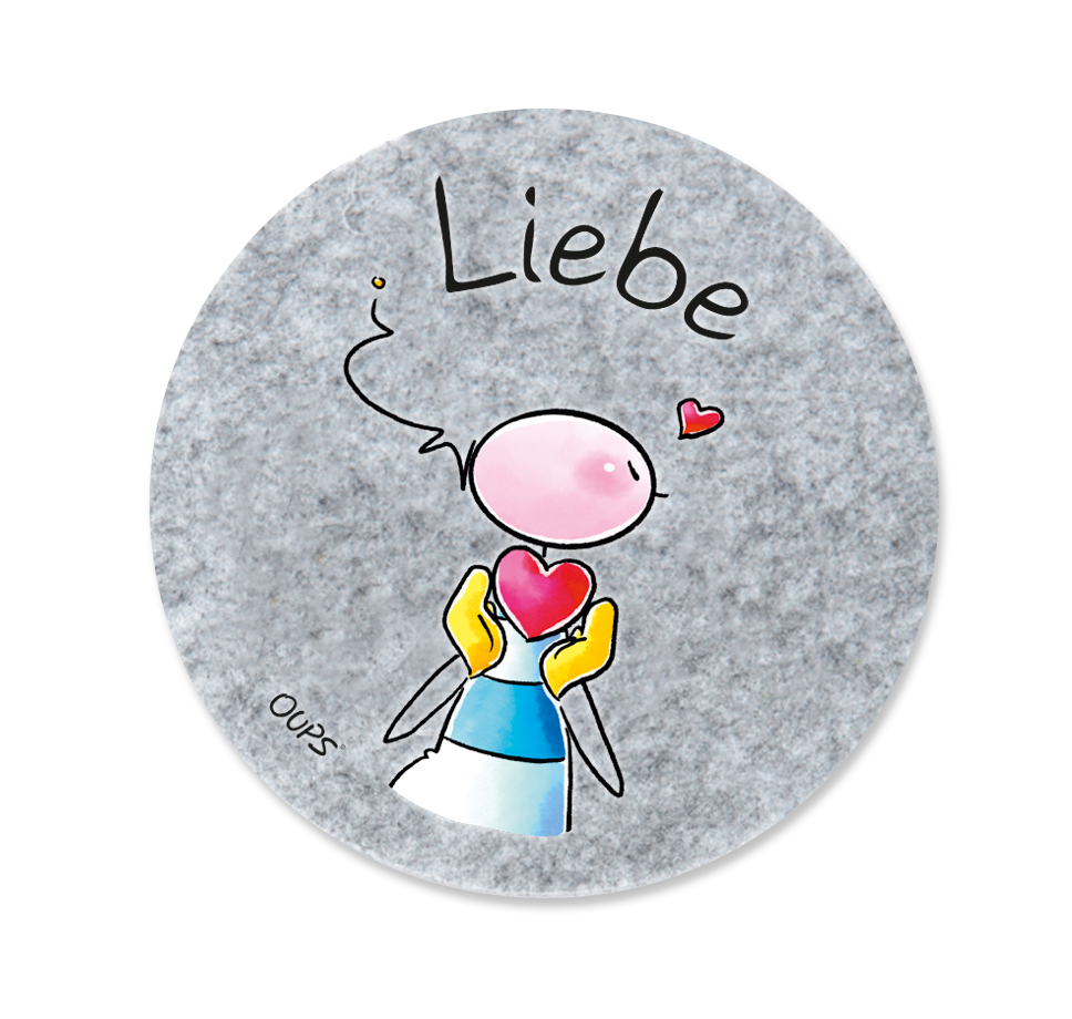 Oups Filz Untersetzer - Liebe - Oups