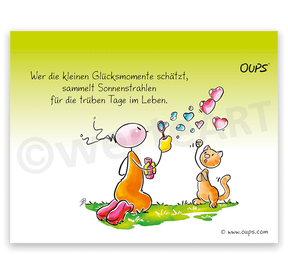 Oups Tischgalerie - Liebenswerte Gedanken für eine lebenswerte Welt - Oups