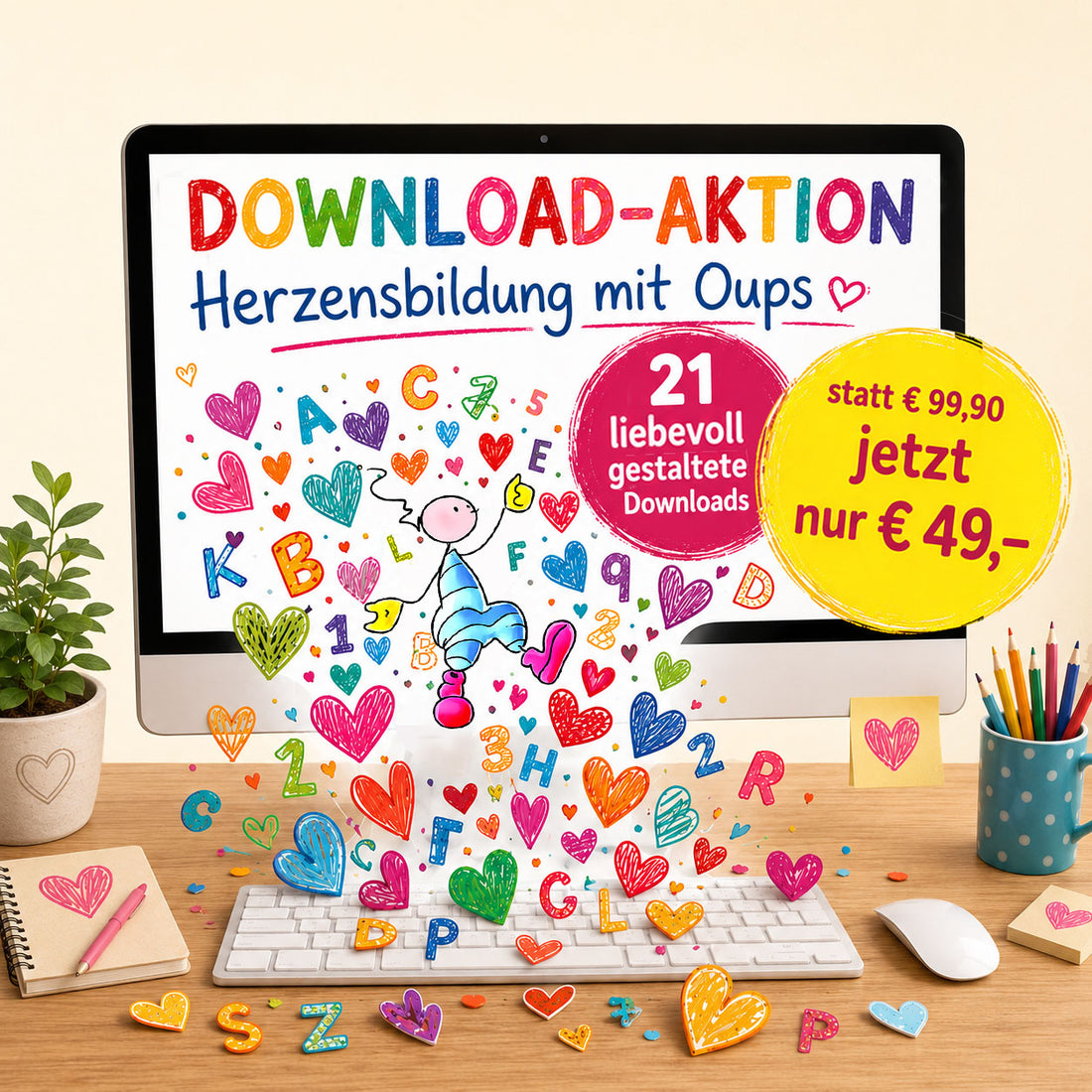 🌟 Oups XXL-Schulpaket – 21 liebevoll gestaltete Downloads zum Sonderpreis!