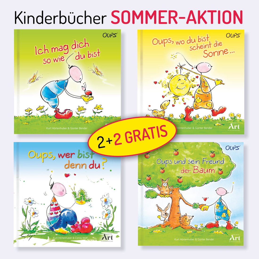 2+2 OUPS Kinderbücher – 4 Bücher, nur 2 bezahlen